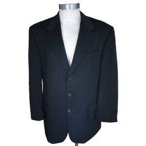 Ing Loro Piana & C. Men's Black 100% Cashmere Jacket Blazer  Chest 46 Manzoni